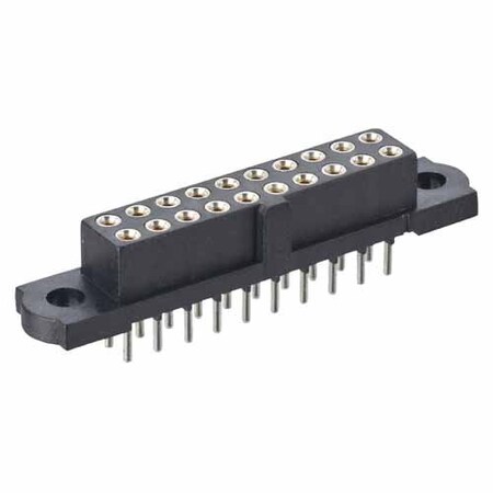 Harwin Board Connector, 50 Contact(S), 2 Row(S), Female, Straight, 0.079 Inch Pitch, Solder Terminal, M80-4105042
